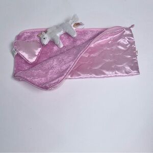 Only Hearts Club Princess Pink Sparkly Sleeping Bag Pillow Unicorn Plush RARE